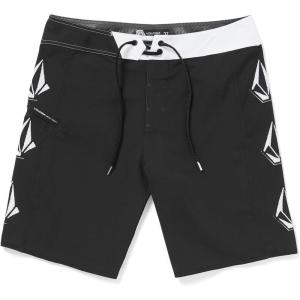 Volcom Men’s Mod-tech 19″ Boardshorts – 4-Way Stretch Performance Swim Trunks with Cinch Fly and Back Pocket(N-black)