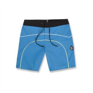 Volcom Men’s Mod-tech 19″ Boardshorts – 4-Way Stretch Performance Swim Trunks with Cinch Fly and Back Pocket(R-blue)