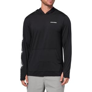 Volcom Men’s Standard Taunt UPF 50+ Long Sleeve Loose Fit Rashguard(Onyx)
