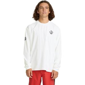 Volcom Men’s Standard Taunt UPF 50+ Long Sleeve Loose Fit Rashguard(White-a)