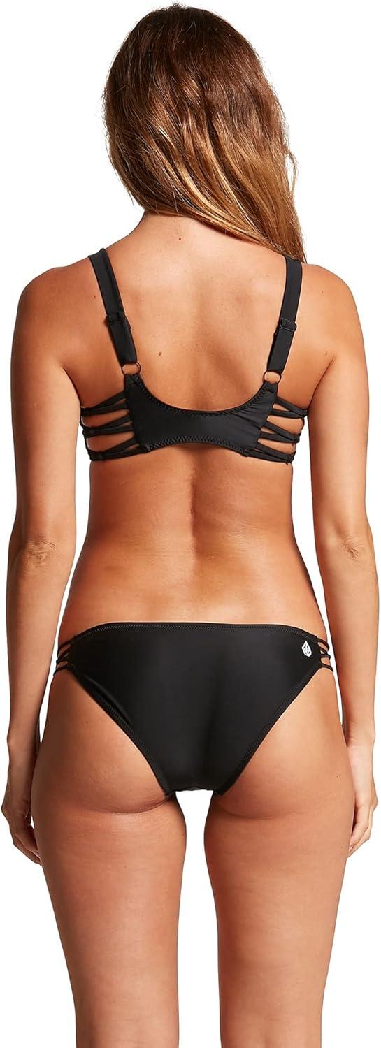 image:imageVolcom Womens Full Bikini Bottom LowRise Swim Bottom with Full Coverage Made from Recycled FabricNew Black