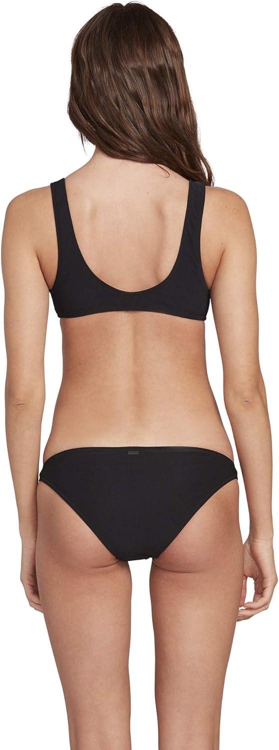 image:imageVolcom Womens Simply Seemless V Neck Swimsuit Bikini TopCaviar