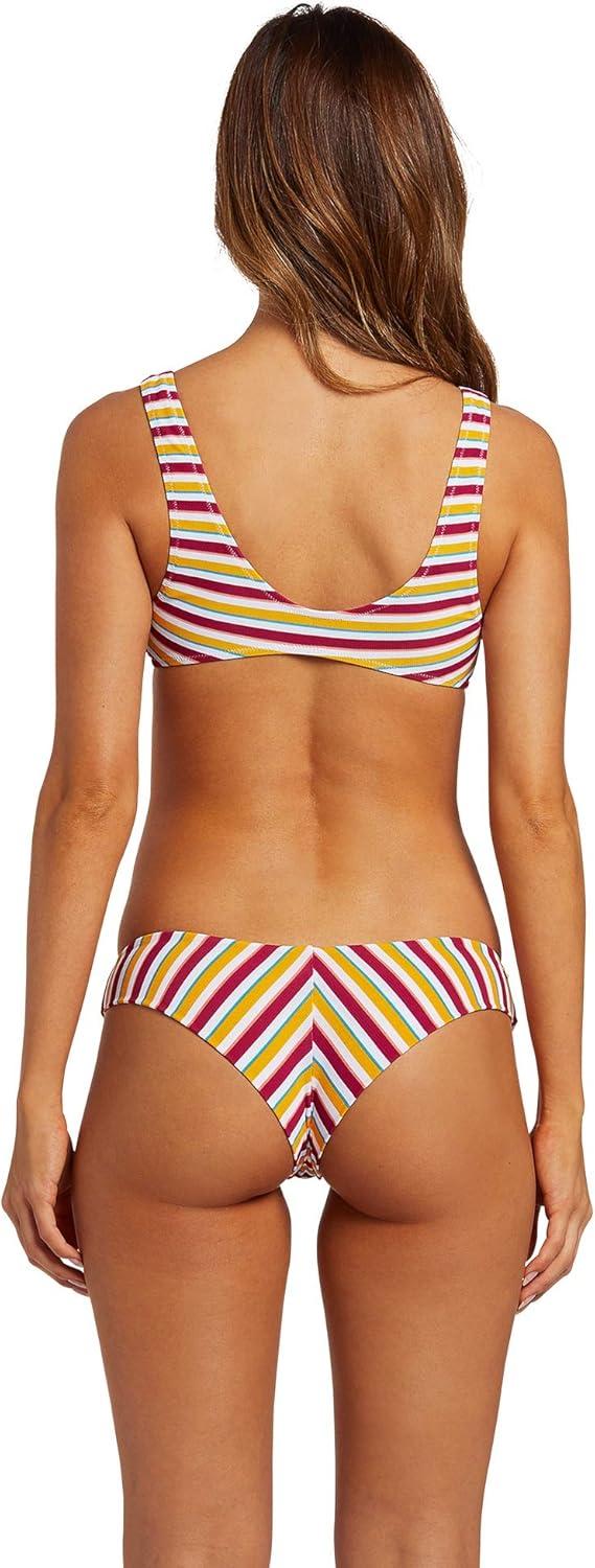 image:imageVolcom Womens Simply Seemless V Neck Swimsuit Bikini TopMulti Stripe