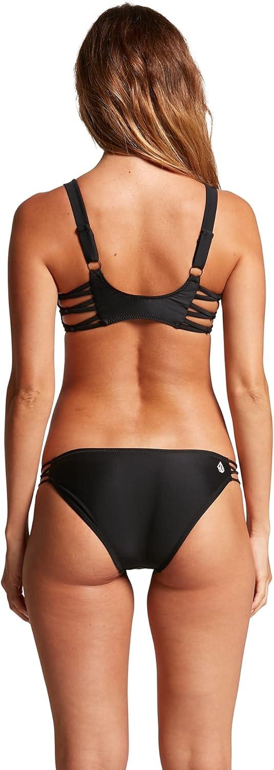 image:imageVolcom Womens Simply Seemless V Neck Swimsuit Bikini TopNew Black