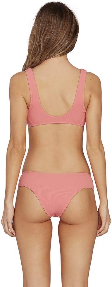 image:imageVolcom Womens Simply Seemless V Neck Swimsuit Bikini TopPink