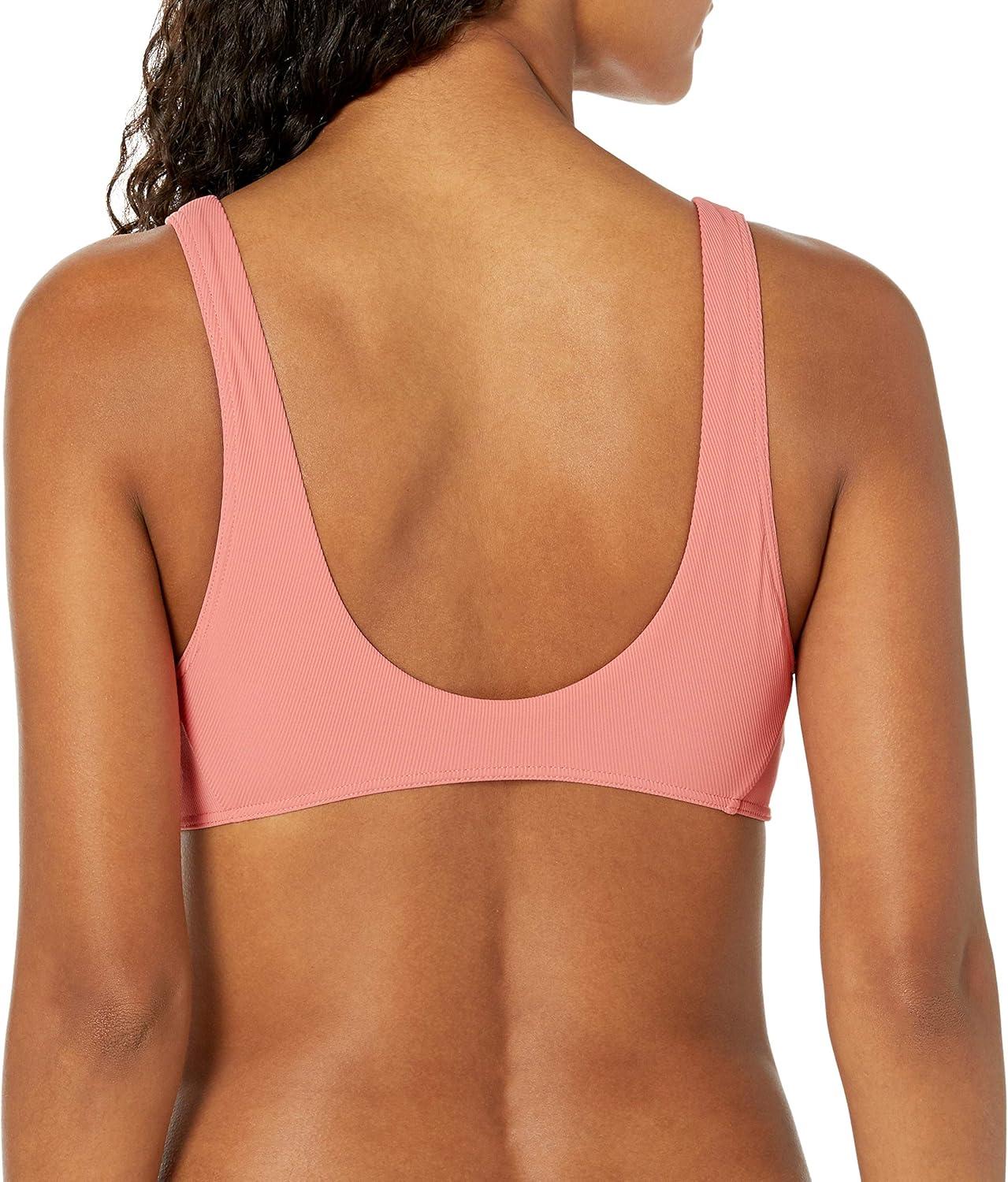 image:imageVolcom Womens Simply Seemless V Neck Swimsuit Bikini TopPink