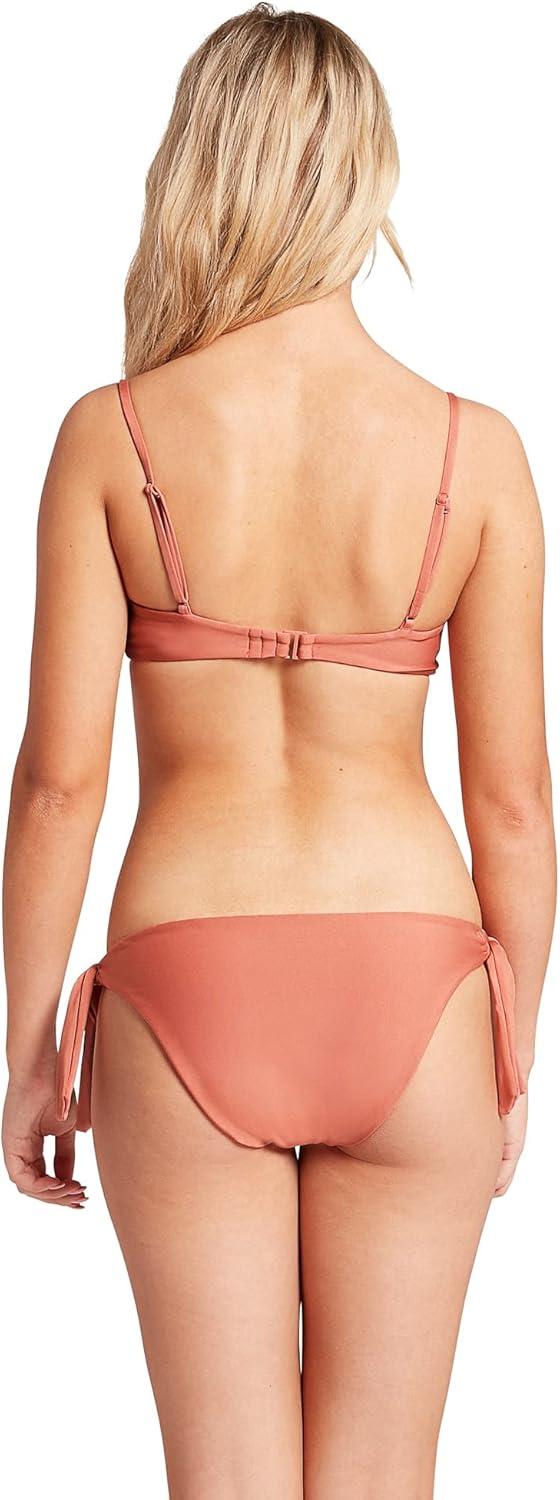 image:imageVolcom Womens Simply Seemless V Neck Swimsuit Bikini TopSepia