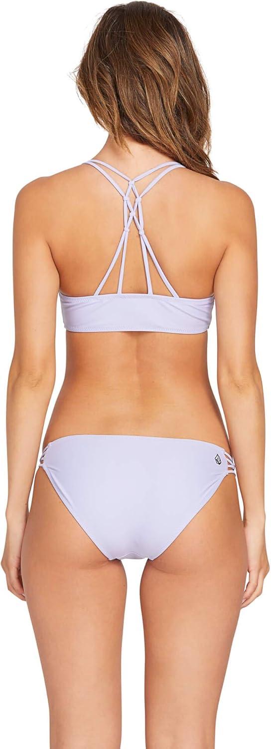 image:imageVolcom Womens Simply Seemless V Neck Swimsuit Bikini TopViolet