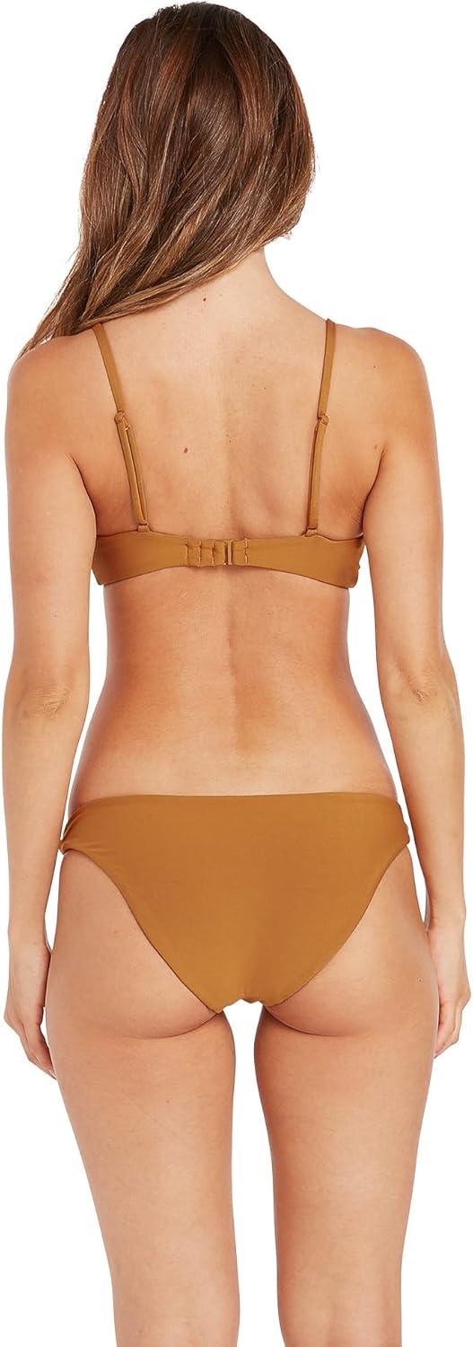 image:imageVolcom Womens Simply Solid Full Bikini Bottom Regular amp Plus SizeBronze