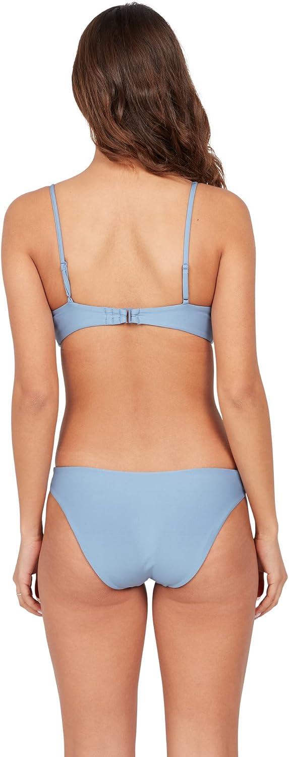 image:imageVolcom Womens Simply Solid Full Bikini Bottom Regular amp Plus SizeWashed Blue