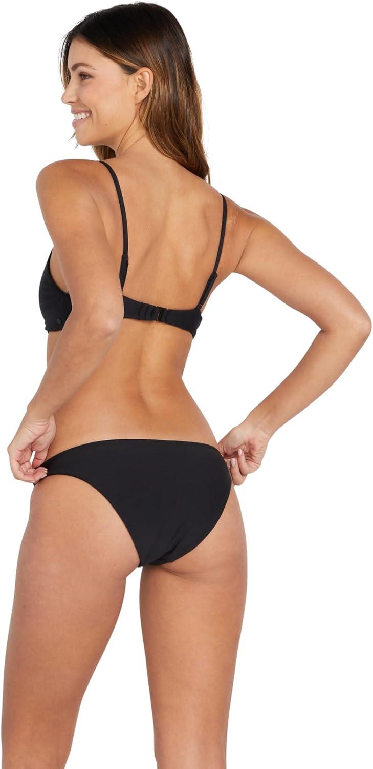 image:imageVolcom Womens Skimpy Bikini Bottoms QuickDry Bikini Swim BottomsBlacke