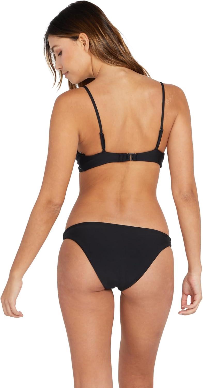image:imageVolcom Womens Skimpy Bikini Bottoms QuickDry Bikini Swim BottomsBlacke