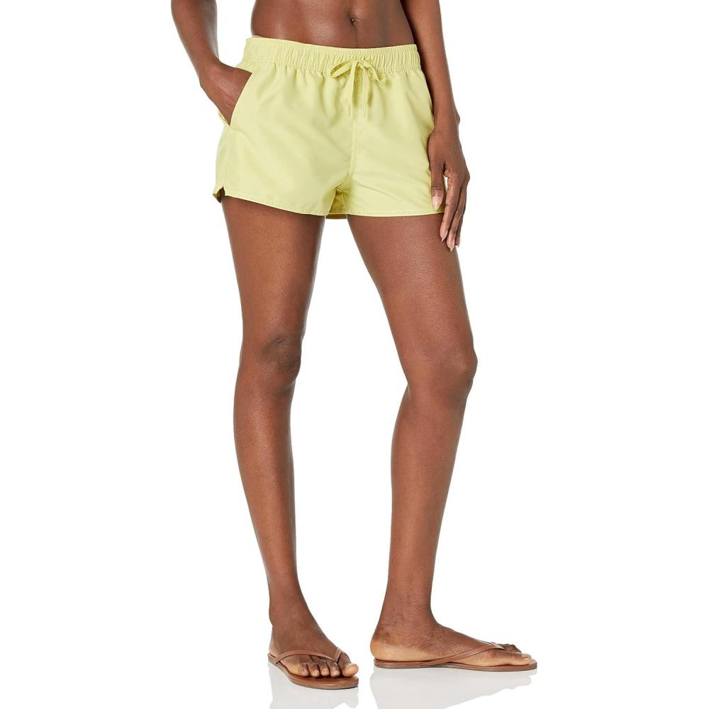 image:imageVolcom Womens 2inch Swim Boardshorts Lightweight 4Way Stretch Surf Shorts with UPF 50 and Recycled FabricLimeade