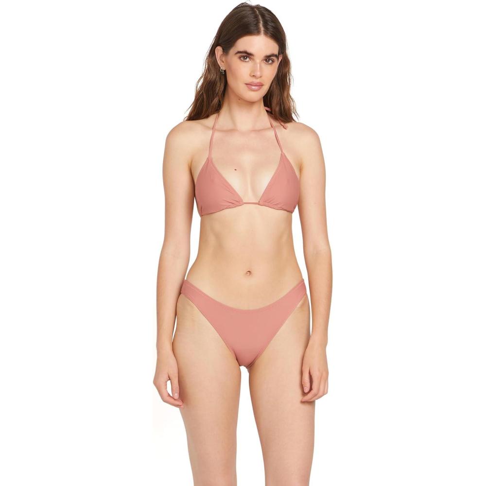 image:imageVolcom Womens Full Bikini Bottom LowRise Swim Bottom with Full Coverage Made from Recycled FabricMauve Rose