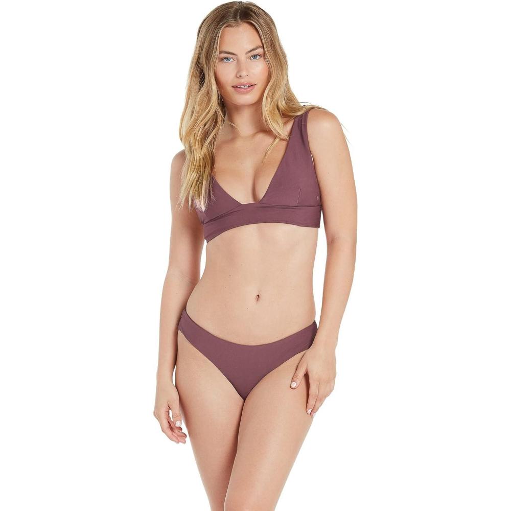 image:imageVolcom Womens Simply Seamless Cheeky Bikini Bottom Regular amp Plus SizeEggplant