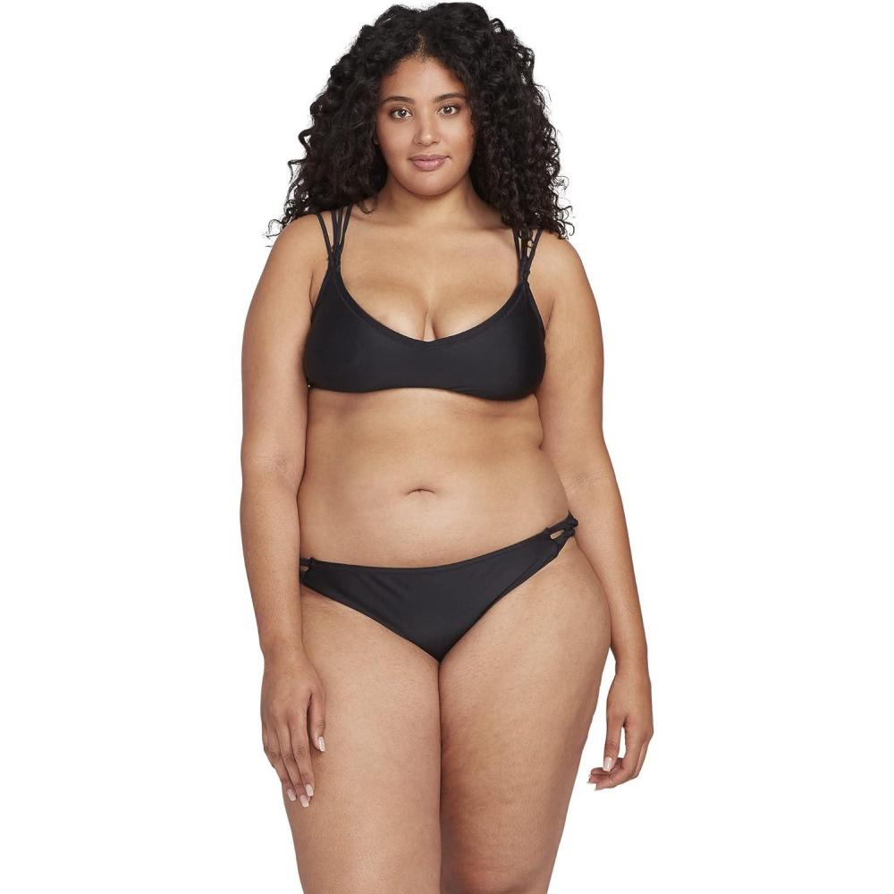 image:imageVolcom Womens Simply Seemless V Neck Swimsuit Bikini TopJet