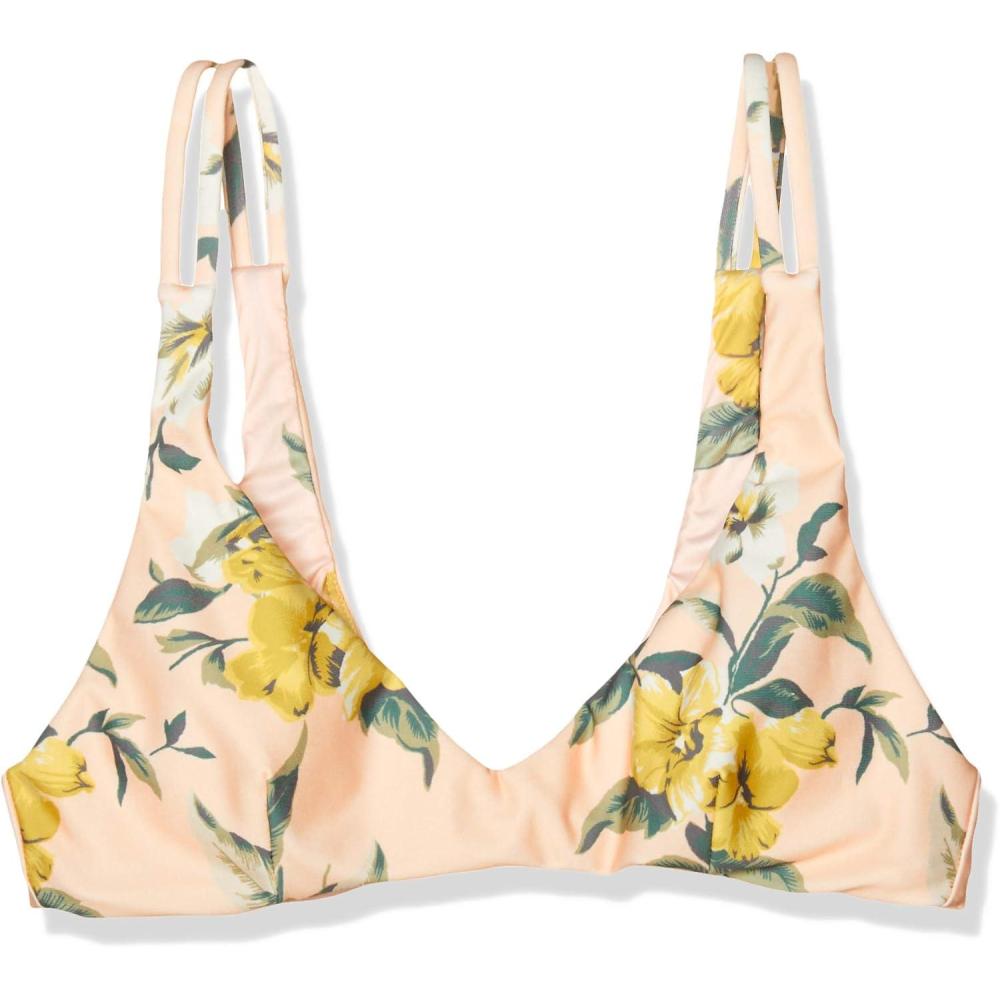 image:imageVolcom Womens Simply Seemless V Neck Swimsuit Bikini TopLight Peach