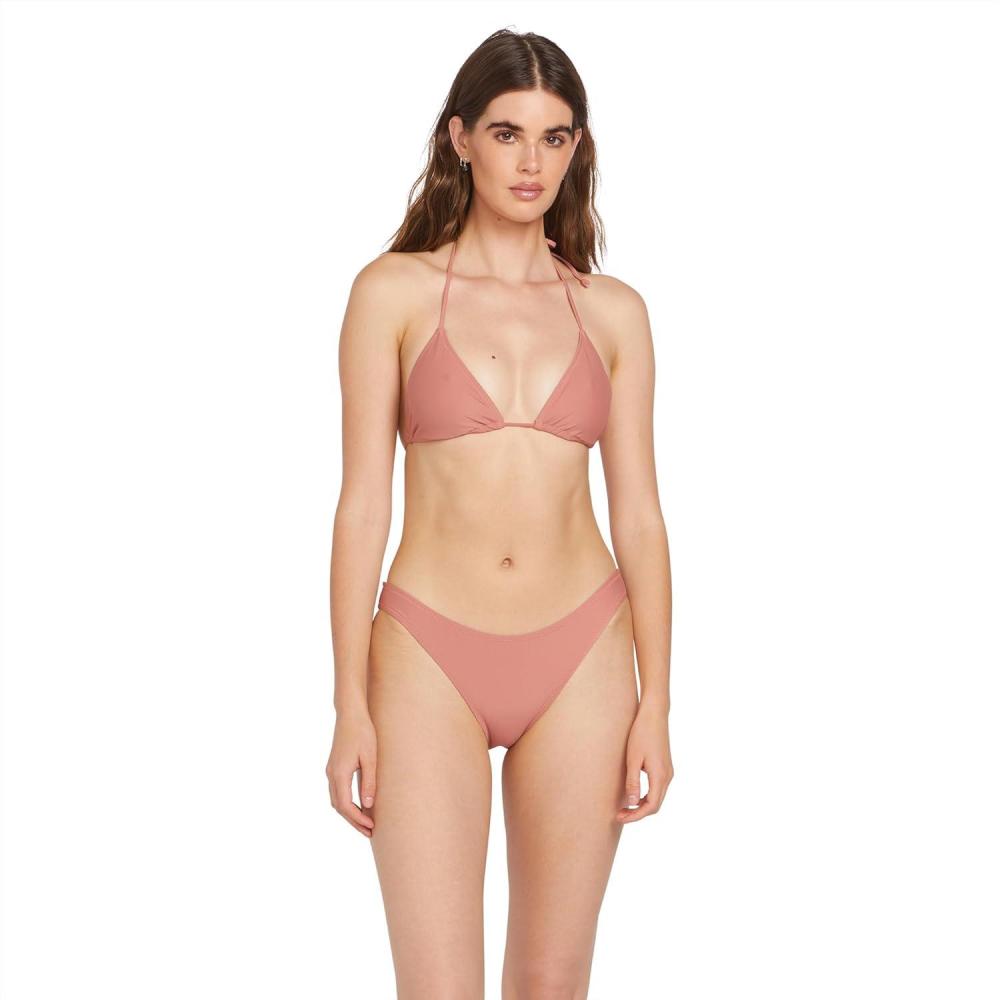 image:imageVolcom Womens Tri Bikini Top Sustainable Slidetri Swim Top with Adjustable Halter and Removable CupsMauve Rose