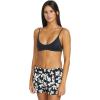 Volcom Women’s 2-inch Swim Boardshorts – Lightweight 4-Way Stretch Surf Shorts with UPF 50+ and Recycled Fabric(Black Lily)