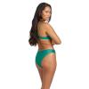 Volcom Women’s Full Bikini Bottom – Low-Rise Swim Bottom with Full Coverage, Made from Recycled Fabric(Emerald Green)