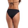 Volcom Women’s Full Bikini Bottom – Low-Rise Swim Bottom with Full Coverage, Made from Recycled Fabric(Onyx-black)