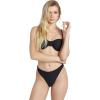 Volcom Women’s Simply Seamless Skimpy Swimsuit Bikini Bottom(Black-f)