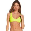 Volcom Women’s Simply Seemless V Neck Swimsuit Bikini Top(Lime)