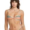 Volcom Women’s Simply Seemless V Neck Swimsuit Bikini Top(Multi Sol)