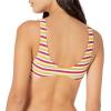 Volcom Women’s Simply Seemless V Neck Swimsuit Bikini Top(Multi Stripe)