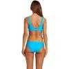 Volcom Women’s Simply Seemless V Neck Swimsuit Bikini Top(Ocean)