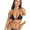 Volcom Women’s Tri Bikini Top – Sustainable Slide-tri Swim Top with Adjustable Halter and Removable Cups(Black Slide)