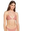 Volcom Women’s Tri Bikini Top – Sustainable Slide-tri Swim Top with Adjustable Halter and Removable Cups(Mauve Rose)