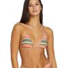 Volcom Women’s Tri Bikini Top – Sustainable Slide-tri Swim Top with Adjustable Halter and Removable Cups(Multi Sol)