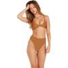Volcom Women’s Full Bikini Bottom – Low-Rise Swim Bottom with Full Coverage, Made from Recycled Fabric(Bronze)