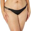 Volcom Women’s Full Bikini Bottom – Low-Rise Swim Bottom with Full Coverage, Made from Recycled Fabric(New Black)