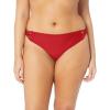 Volcom Women’s Full Bikini Bottom – Low-Rise Swim Bottom with Full Coverage, Made from Recycled Fabric(True Red)
