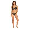 Volcom Women’s Simply Seamless Halter Swimsuit Bikini Top(Black-a)