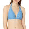 Volcom Women’s Simply Seamless Halter Swimsuit Bikini Top(Sandy Indigo)
