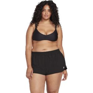 Volcom Women’s 2-inch Swim Boardshorts – Lightweight 4-Way Stretch Surf Shorts with UPF 50+ and Recycled Fabric(Jet)