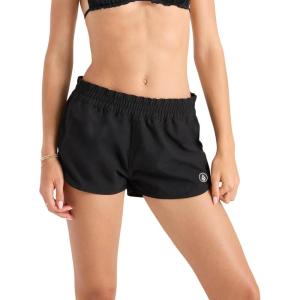 Volcom Women’s 2-inch Swim Boardshorts – Lightweight 4-Way Stretch Surf Shorts with UPF 50+ and Recycled Fabric(Onyx)