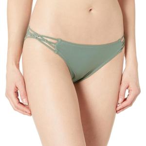 Volcom Women’s Full Bikini Bottom – Low-Rise Swim Bottom with Full Coverage, Made from Recycled Fabric(Dark Green)