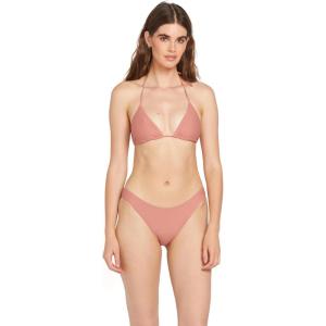 Volcom Women’s Full Bikini Bottom – Low-Rise Swim Bottom with Full Coverage, Made from Recycled Fabric(Mauve Rose)