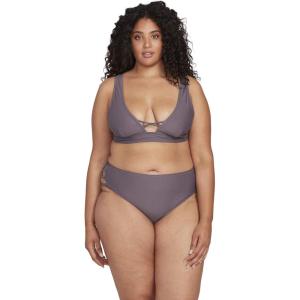 Volcom Women’s Simply Seamless Halter Swimsuit Bikini Top(Purple)
