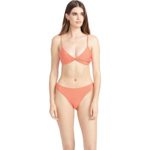 Volcom Women’s Simply Seamless Skimpy Swimsuit Bikini Bottom(Electric Coral)