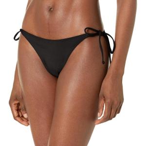 Volcom Women’s Simply Seamless Skimpy Tie Side Swimsuit Bikini Bottom(Black-c)