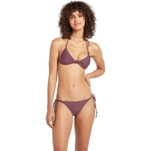 Volcom Women’s Simply Seamless Skimpy Tie Side Swimsuit Bikini Bottom(Eggplant)