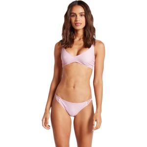 Volcom Women’s Simply Seemless V Neck Swimsuit Bikini Top(Blush Pink)
