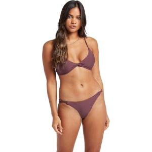 Volcom Women’s Simply Seemless V Neck Swimsuit Bikini Top(Eggplant)