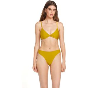 Volcom Women’s Simply Seemless V Neck Swimsuit Bikini Top(Moss)