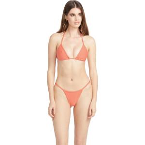 Volcom Women’s Tri Bikini Top – Sustainable Slide-tri Swim Top with Adjustable Halter and Removable Cups(Electric Coral)